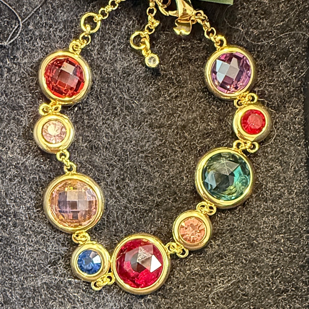 Kate Spade on the dot Gold Bracelet with Colorful Gems - Picture 2 of 5